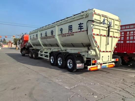 Articulated Self-Unloading Grain Truck Semi-Trailer