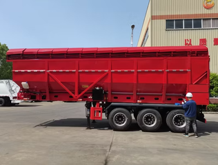 30-80 Cubic Meter Bulk Grain Transport Semi-Dump Truck