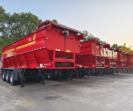 30-80 Cubic Meter Bulk Grain Transport Semi-Dump Truck