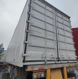 Agricultural Grain Side Tipper Dump Semi Trailer Truck, 3/4 Axle
