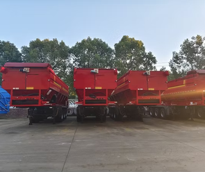 30-80 Cubic Meter Bulk Grain Transport Semi-Dump Truck